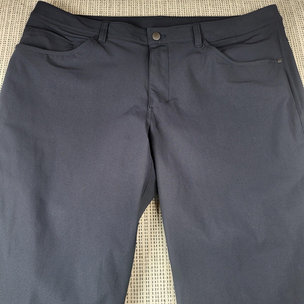 Lululemon Pants Mens 38x33 Blue Chino Regular Fit Stretch 5 Pocket Casual Tech
